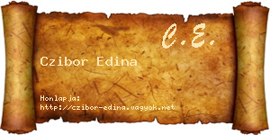 Czibor Edina névjegykártya
