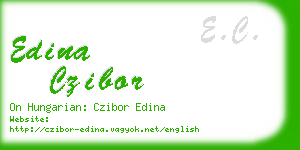 edina czibor business card